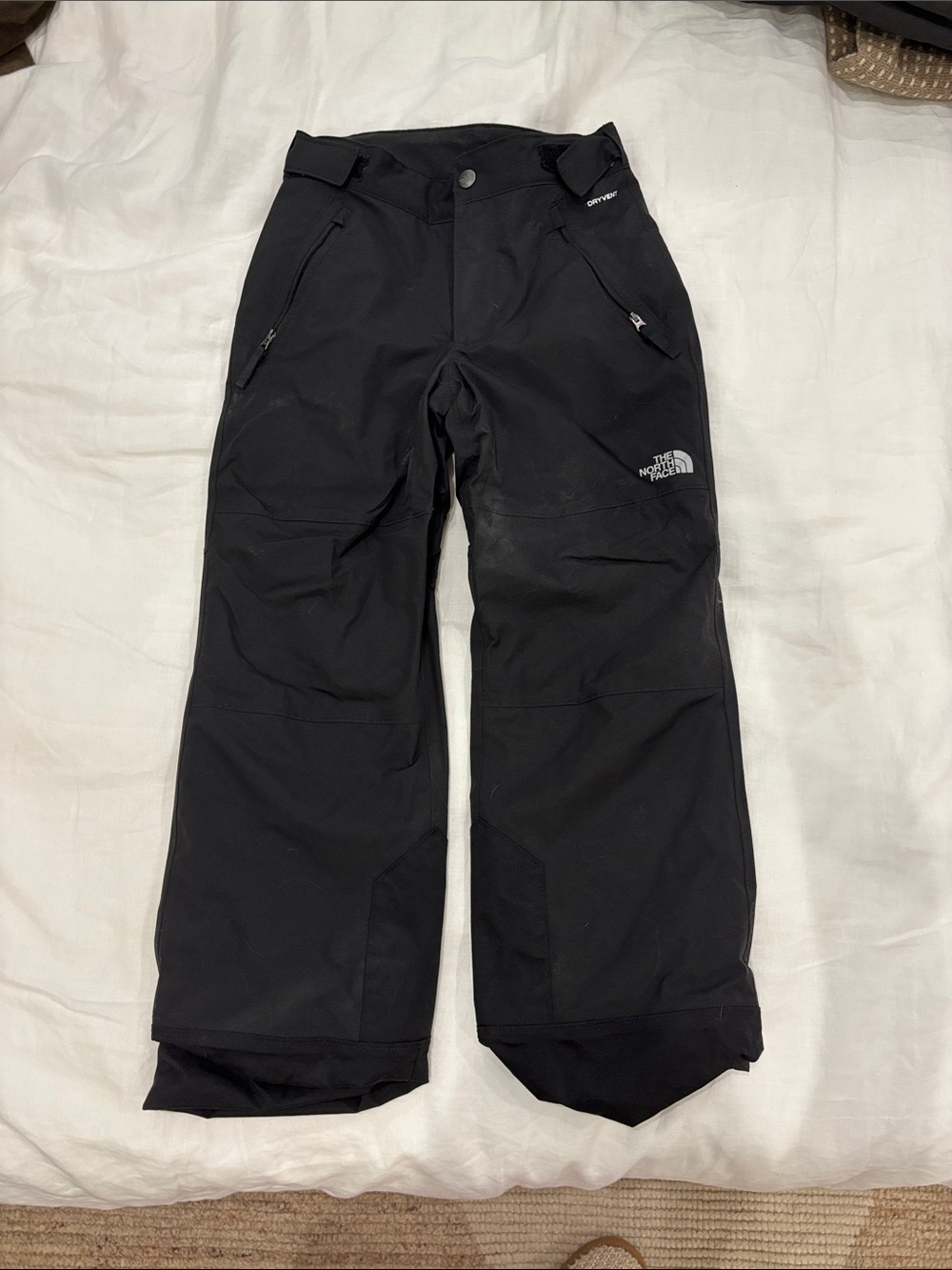The North Face Kids Black Snow Pants with Logo